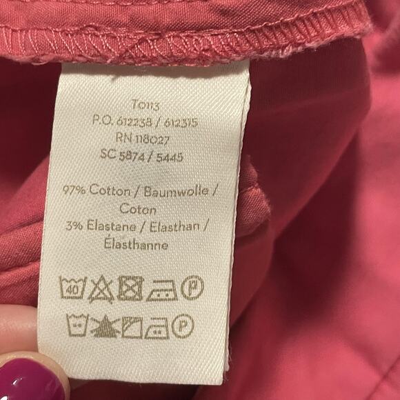 Boden Pants Womens US 2R Pink Cropped Slim Fit Stretch Cotton Blend Casual Work - Picture 5 of 11